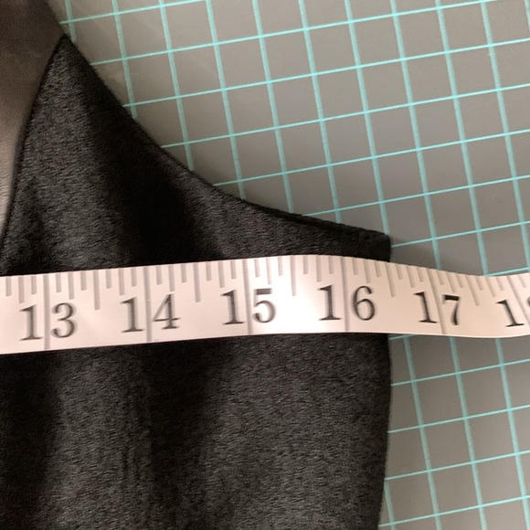 Rag & Bone Little Black Dress with Lamb Leather Panels Crew Neck size 2 - Picture 12 of 13